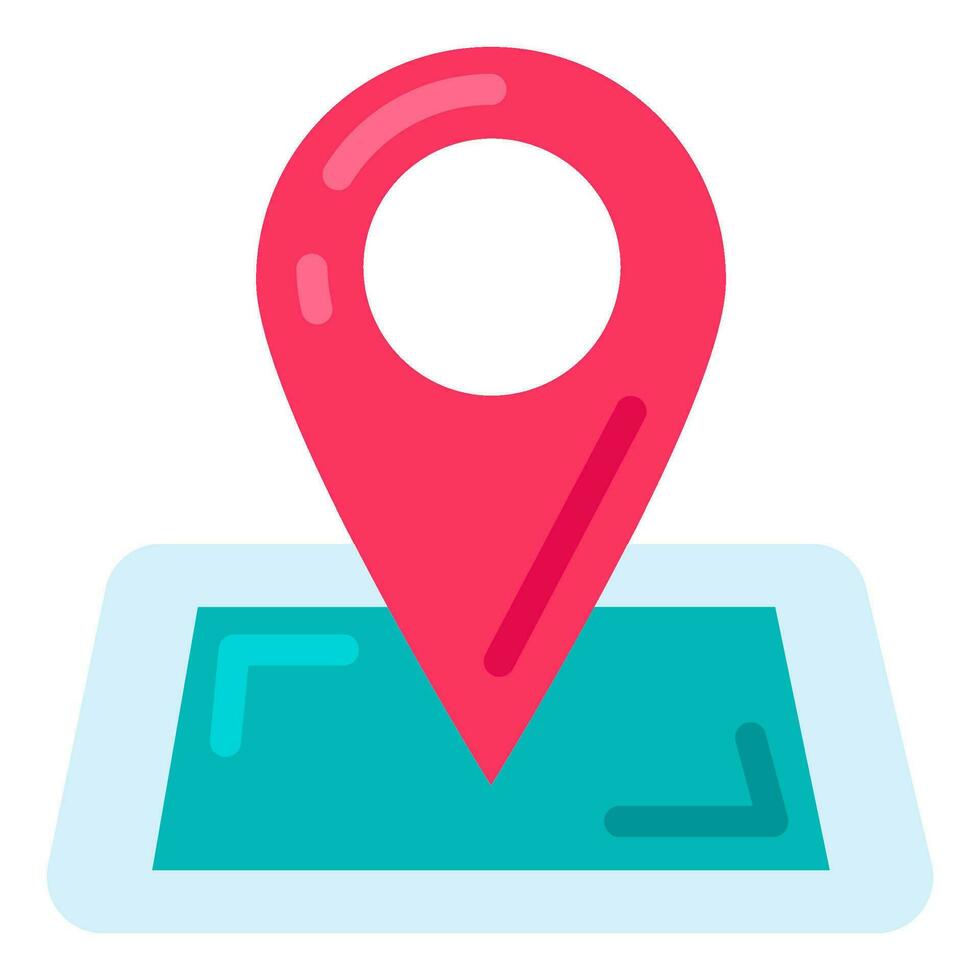 Online Business Map Checkpoint Flat Icon vector