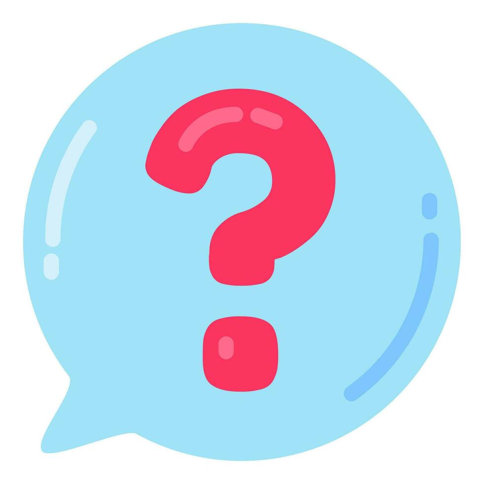 Online Business Ask Bubble Flat Icon vector
