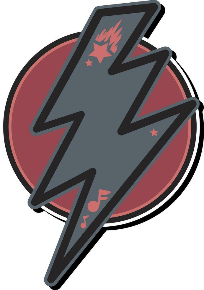 Electric Lightning Discharge Emblem Logotype vector