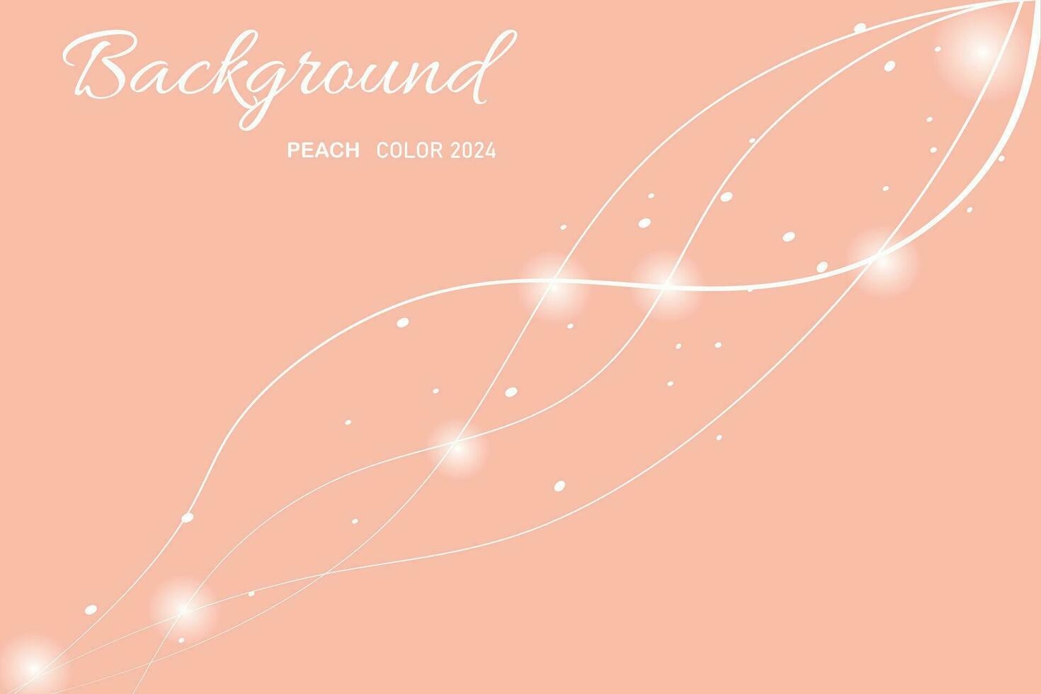 Abstract background in a trendy peach tone with a 2024 glow. Color of the Year concept. Suitable for design, project templates or wallpaper. Vector illustration.