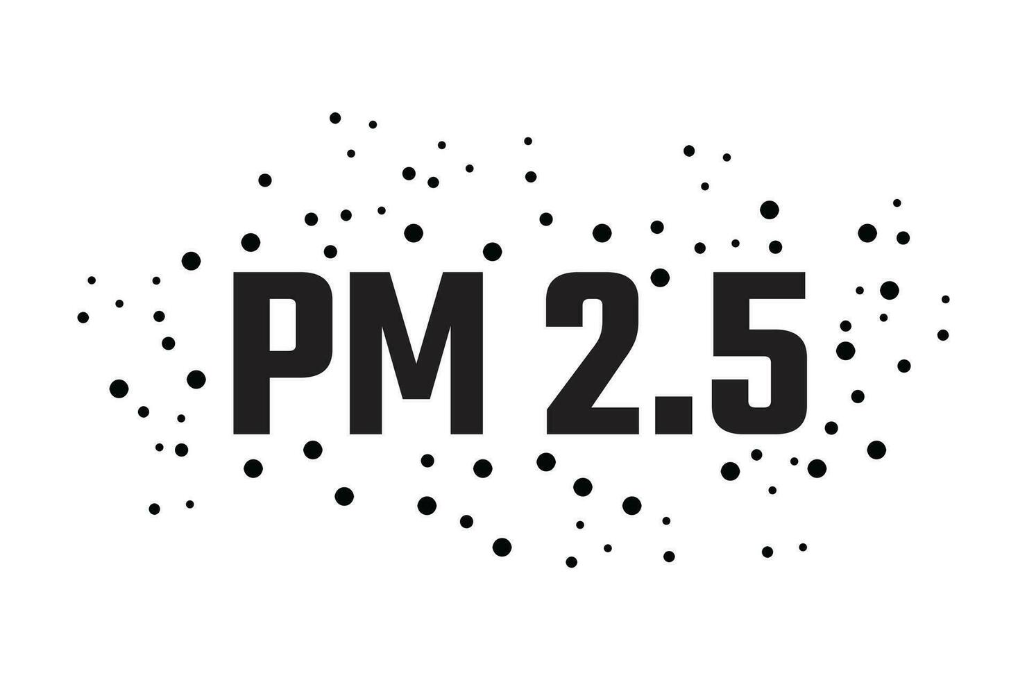 Pollution PM2.5 icon, Dust in the air , safety concept,  Vector illustration.