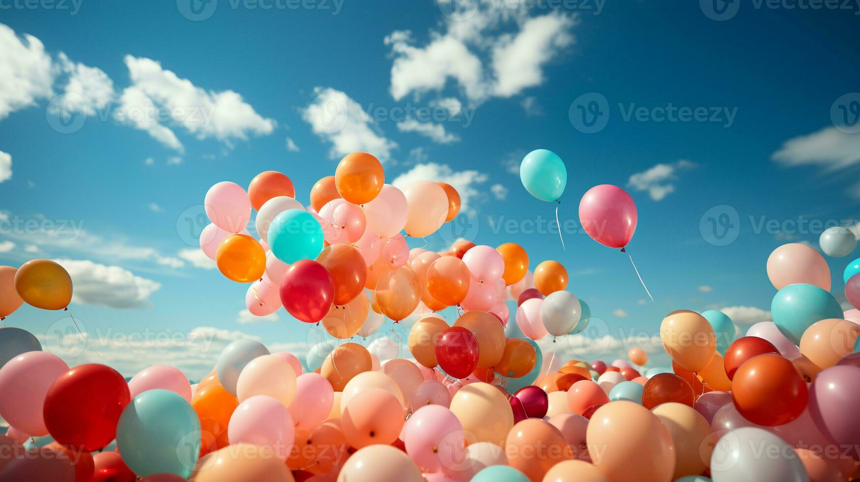 AI generated 3d realistic balloons photo