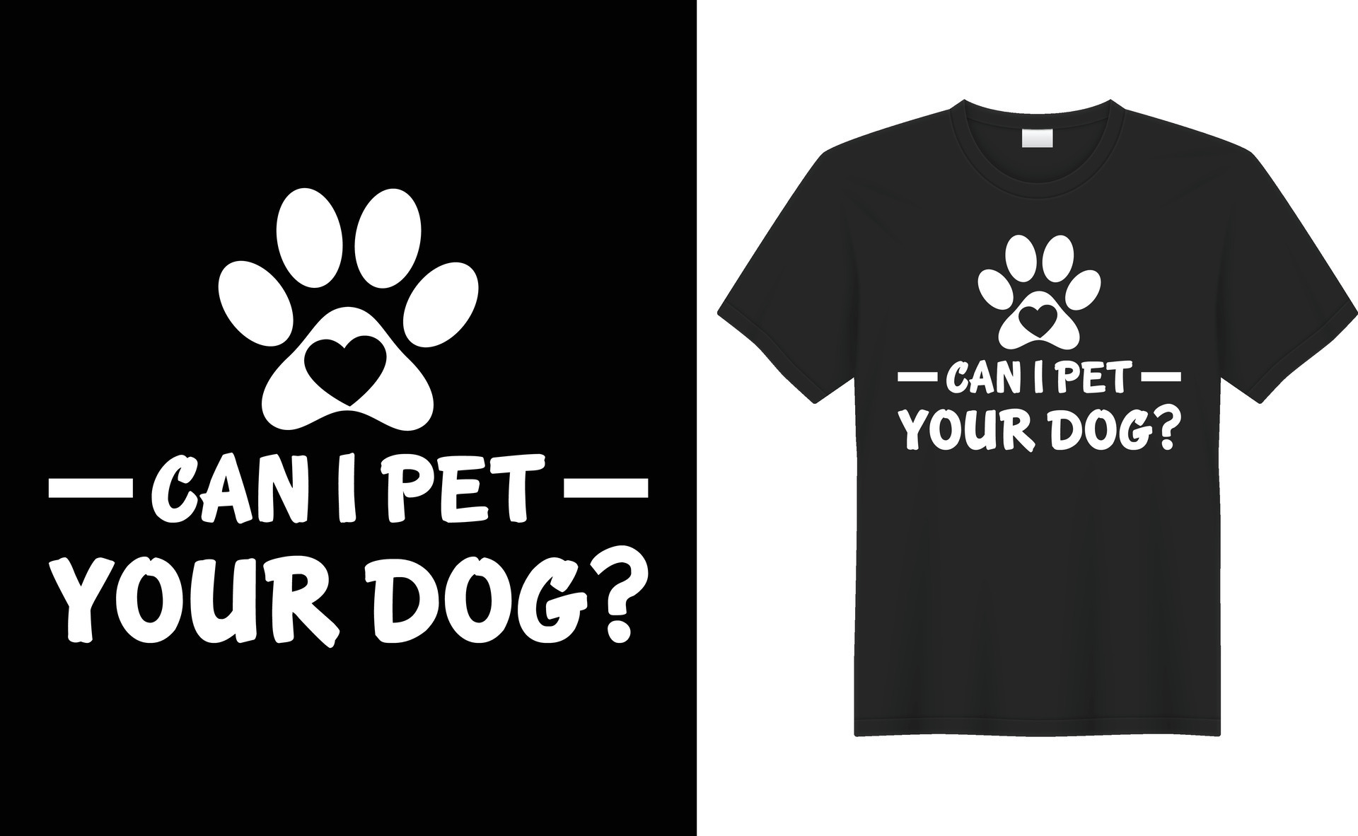 Can i pet your dog typography vector tshirt design. Perfect for print