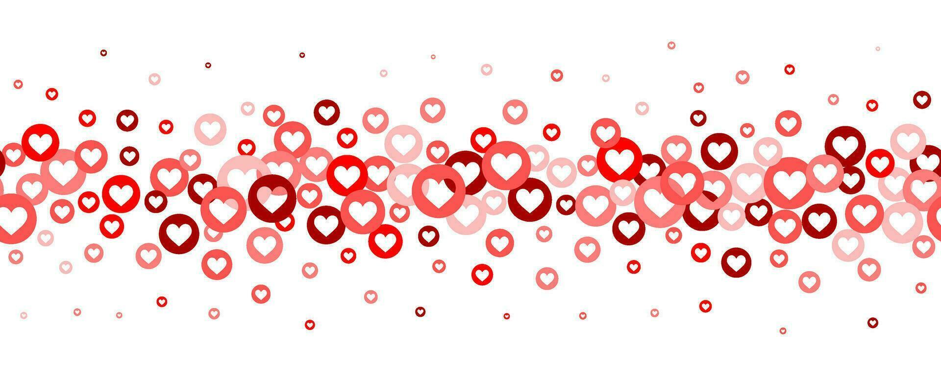 corazones vector antecedentes. amor gustos frontera para san valentin y madres día bandera. volador rojo papel picado elementos en blanco antecedentes. corriente reacción ilustración para social medios de comunicación