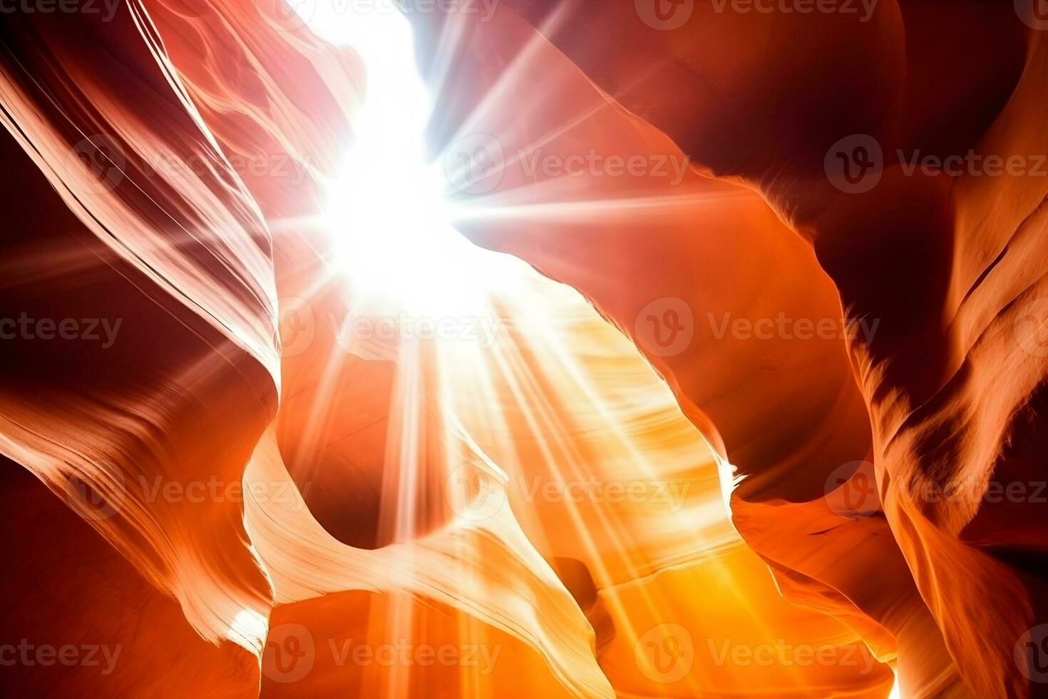 AI generated Antelope Canyon - abstract background. Travel and nature concept. Neural network AI generated photo