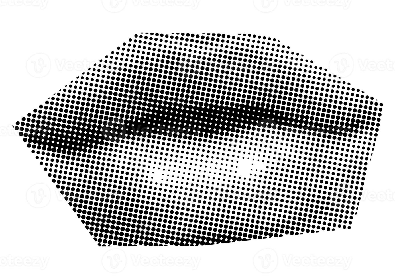 Mouth and lips, smile, tongue, dots Punk y2k black and white collage elements photo
