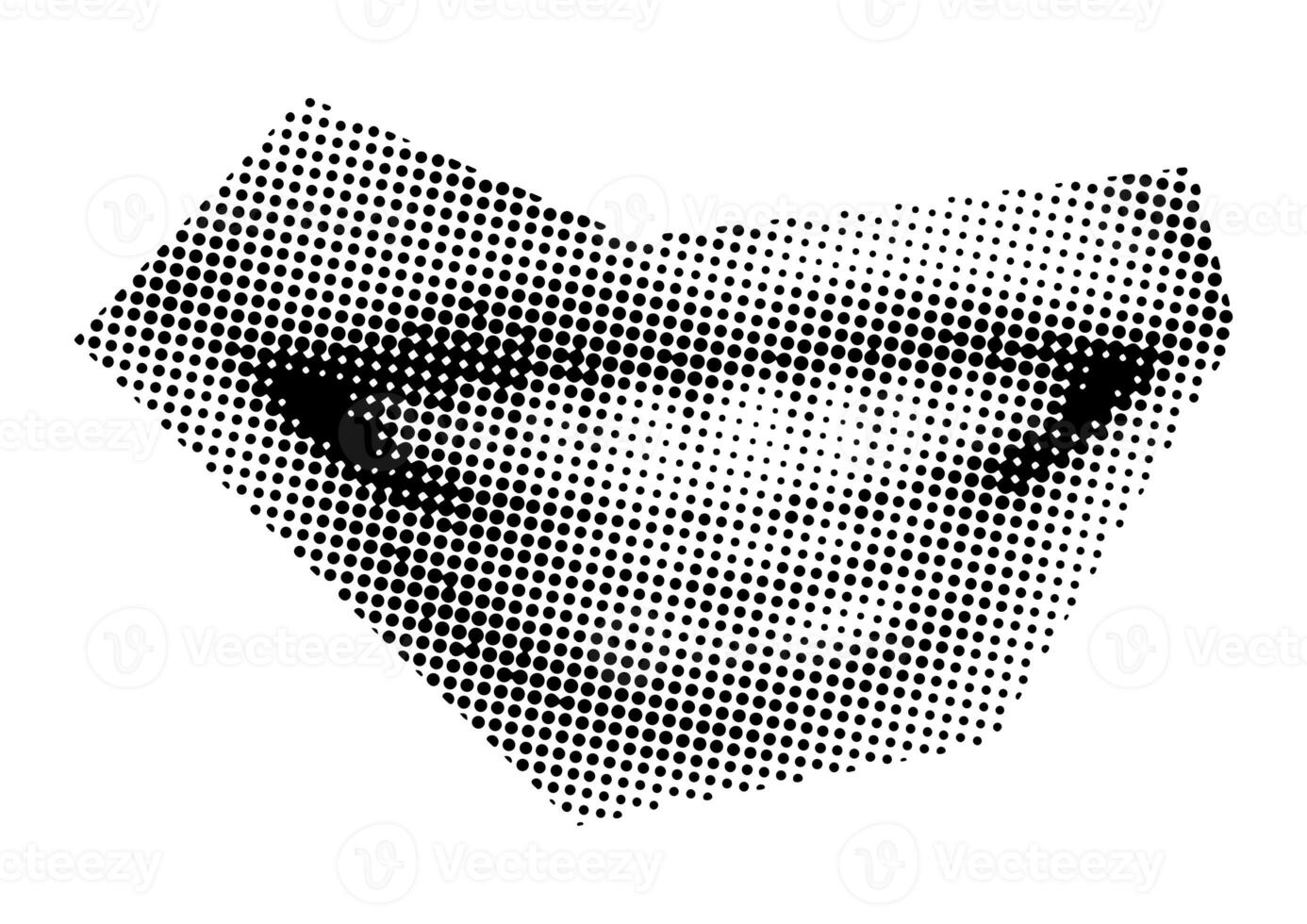 Mouth and lips, smile, tongue, dots Punk y2k black and white collage elements photo