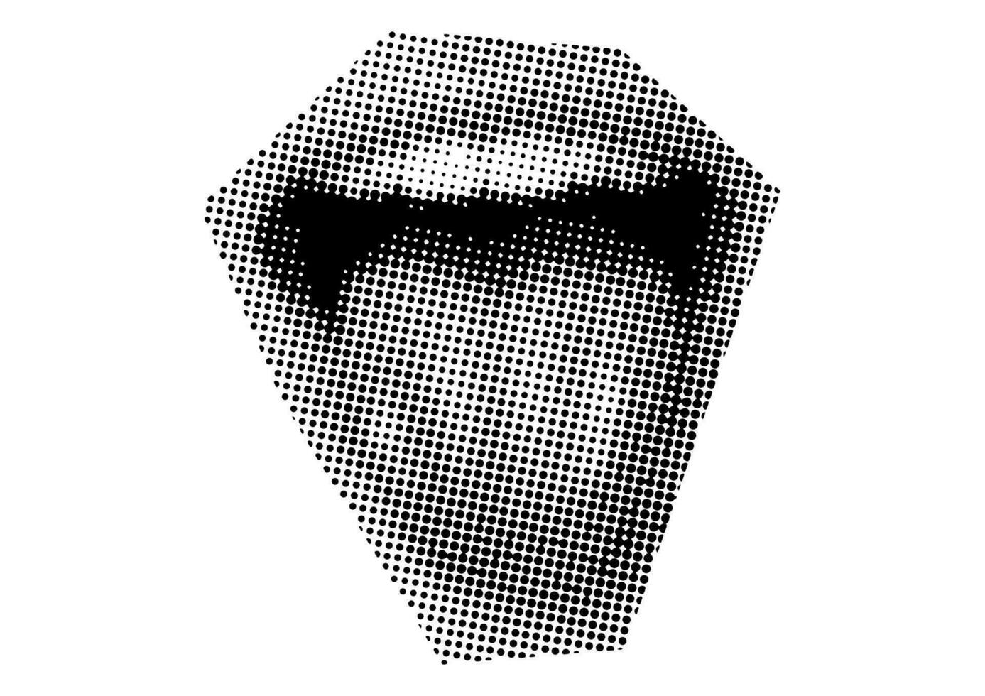 Mouth and lips, smile, tongue, dots Punk y2k black and white collage elements vector