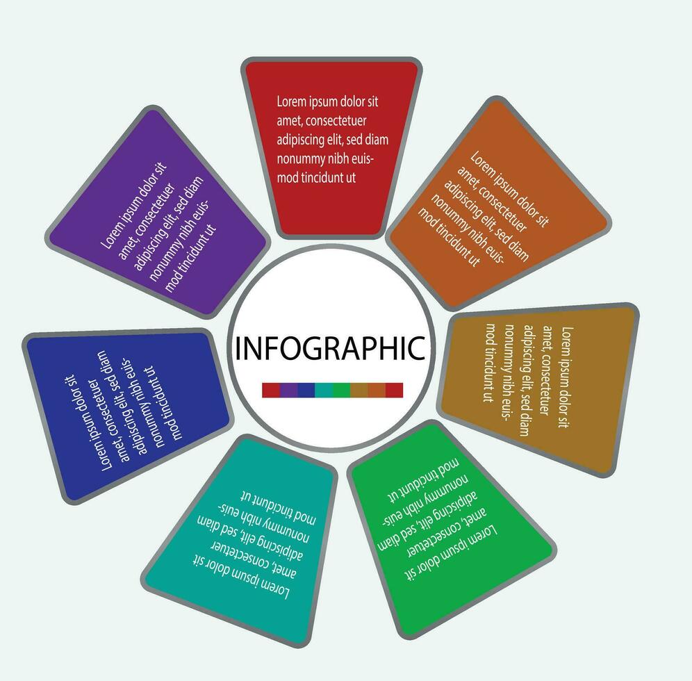 7 OPTION or 7 step INFOGRAPHICS vector