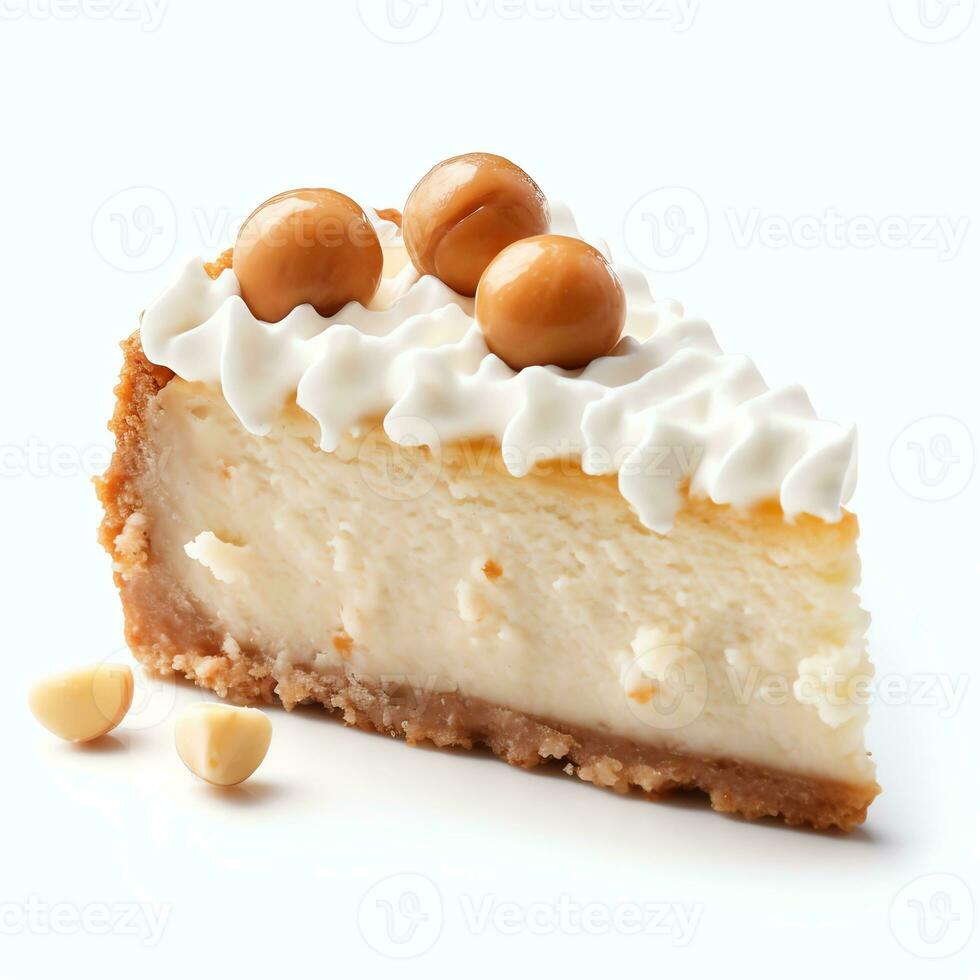 AI generated macadamia cake real photo photorealistic stock phot