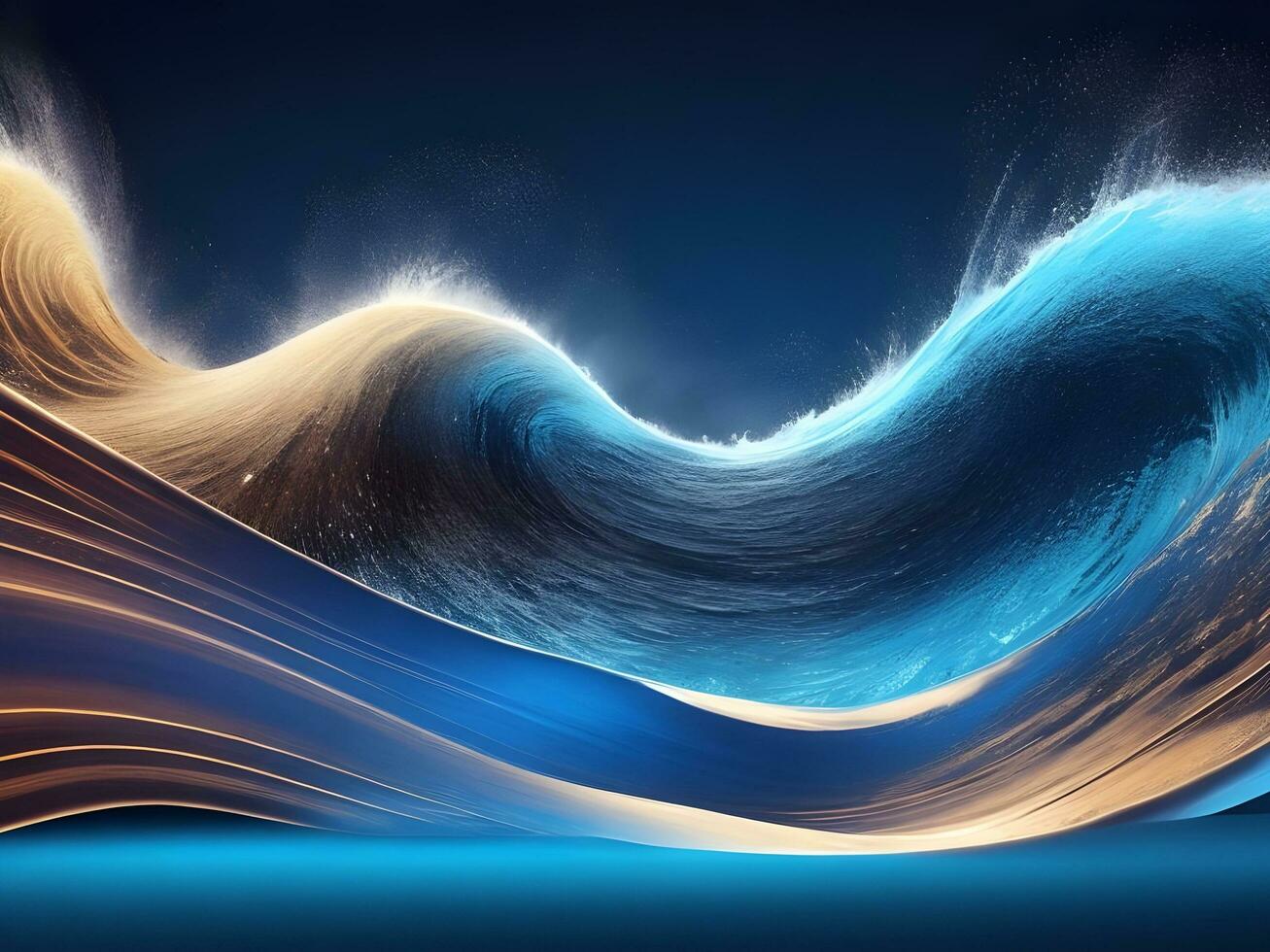 AI generated water wave with abstract background ai generate photo