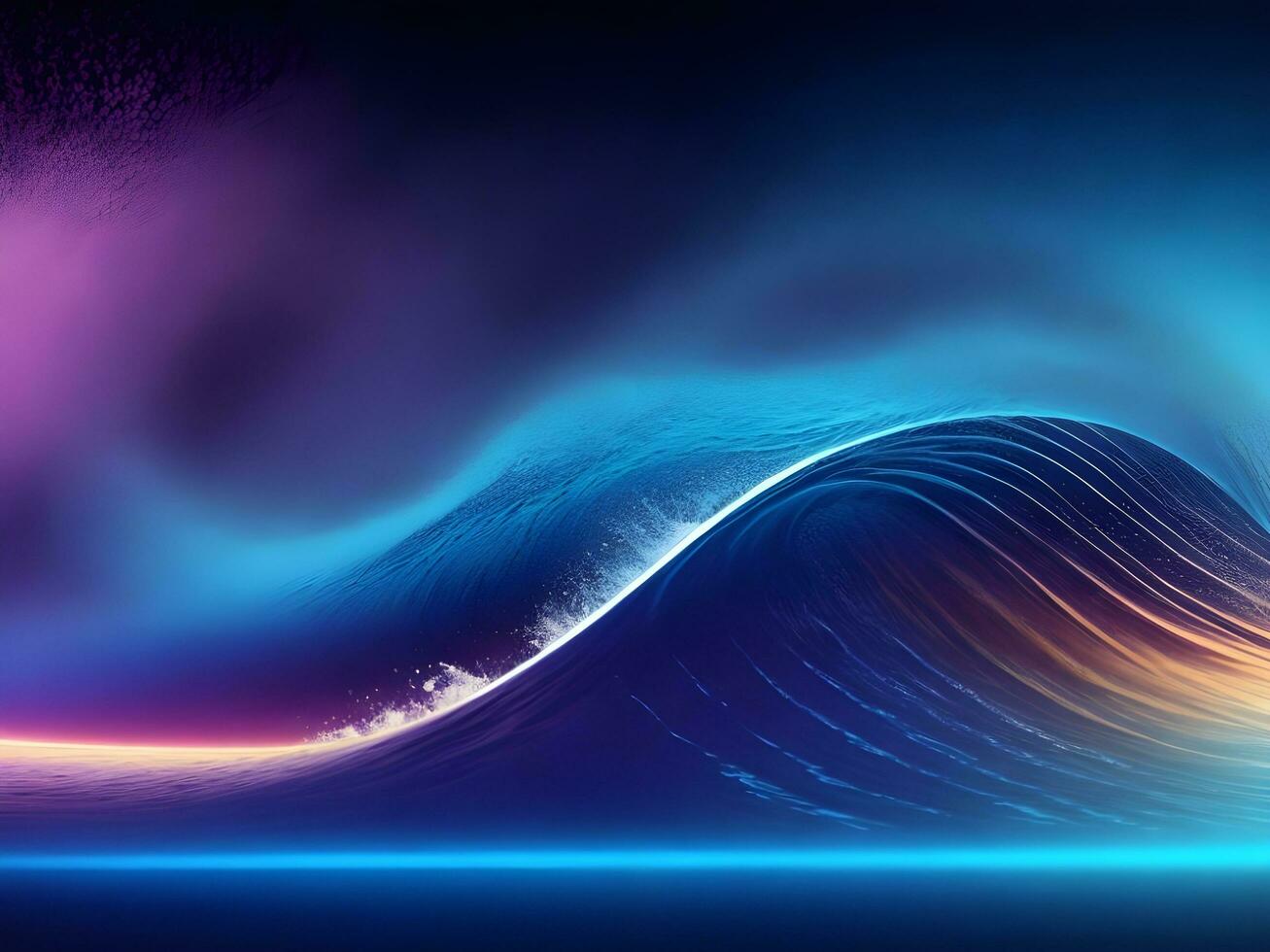 AI generated water wave with abstract background ai generate photo