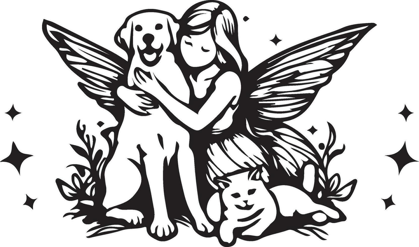 Pixies and Paws Dog Rescue vector