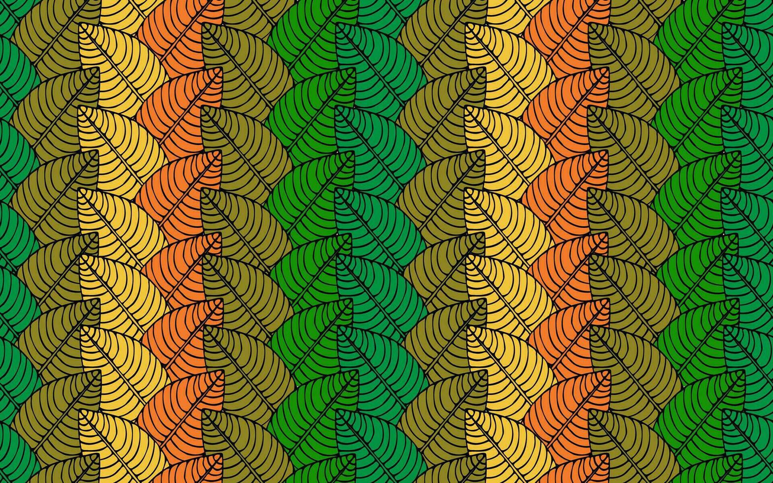 vector pattern consisting of colorful leaves. Leaf pattern. Pattern for fabric, textiles, design and decoration.