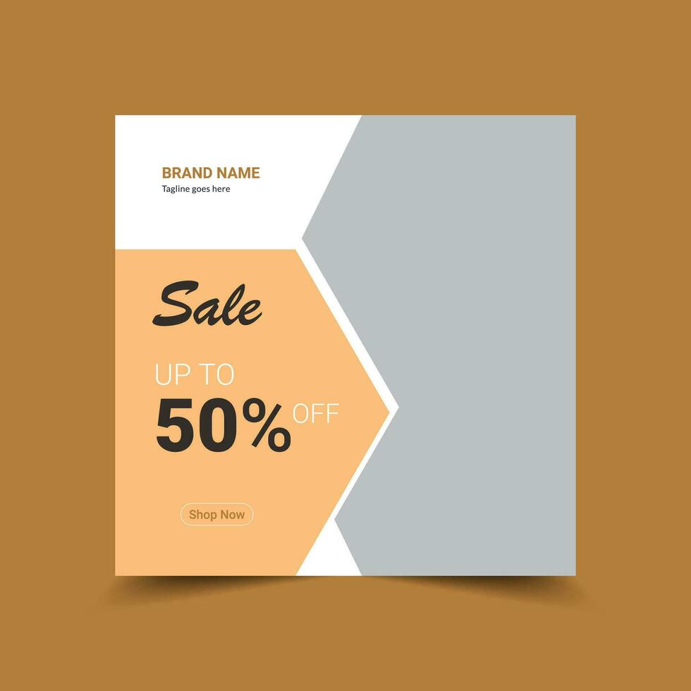 Fashion sale square flyer for social media post template vector