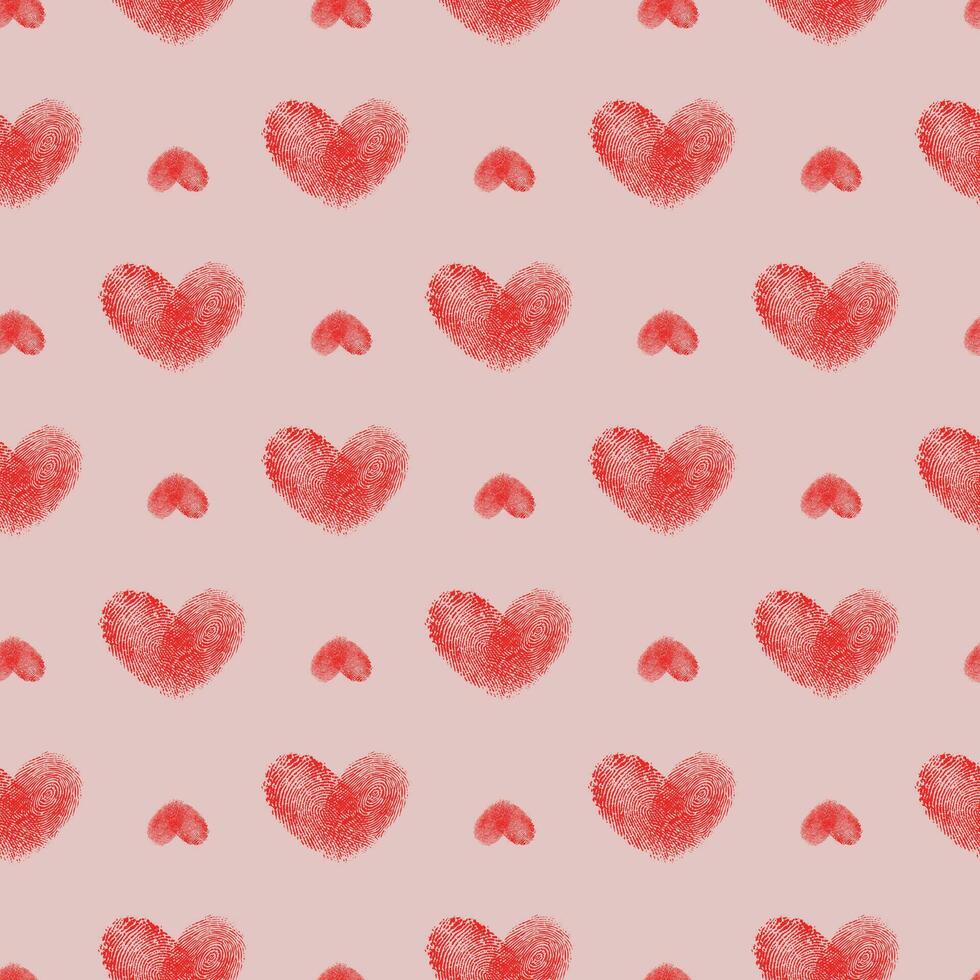 Fingerprint love Seamless Pattern Design vector