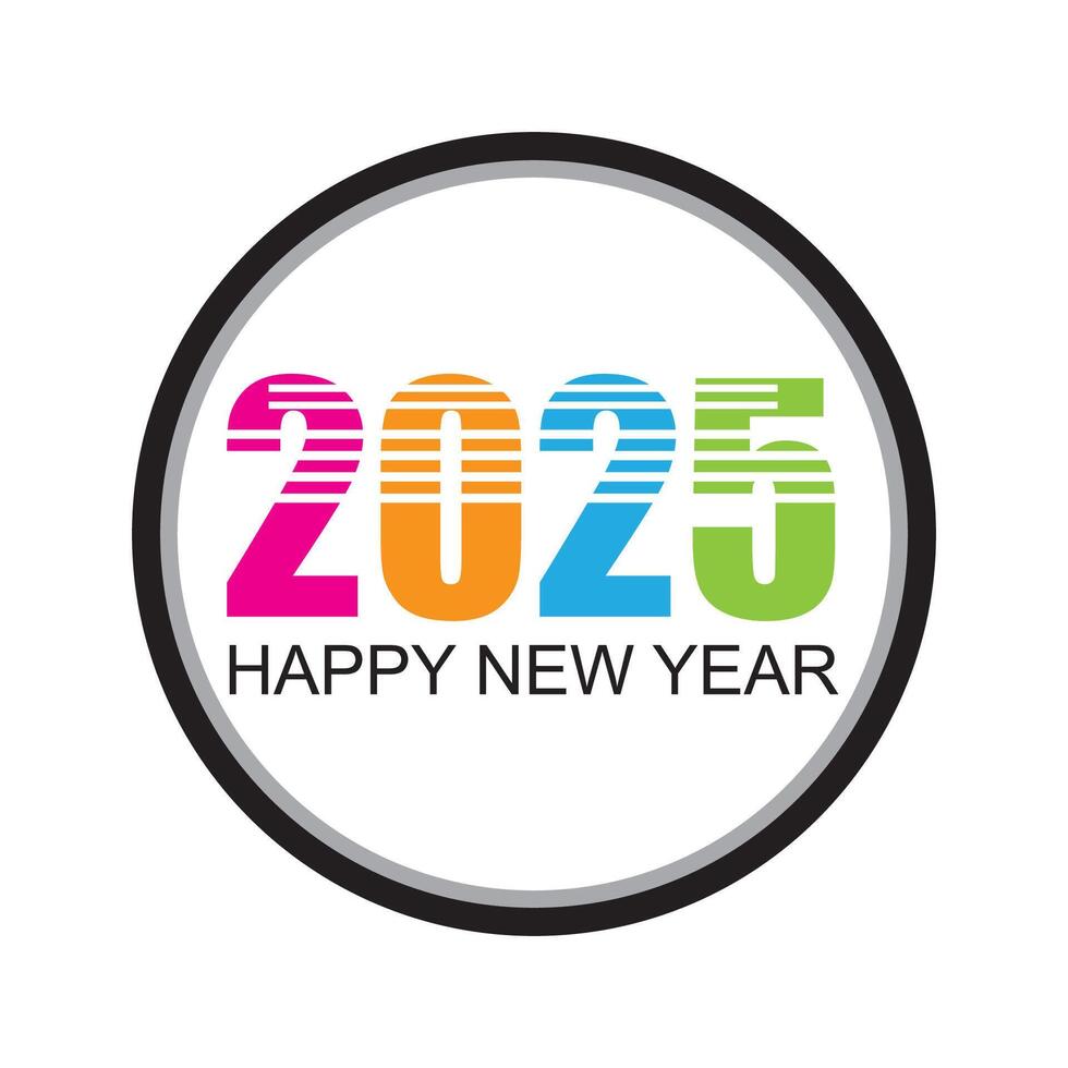 contento nuevo año 2025 texto diseño. cubrir de negocio diario para