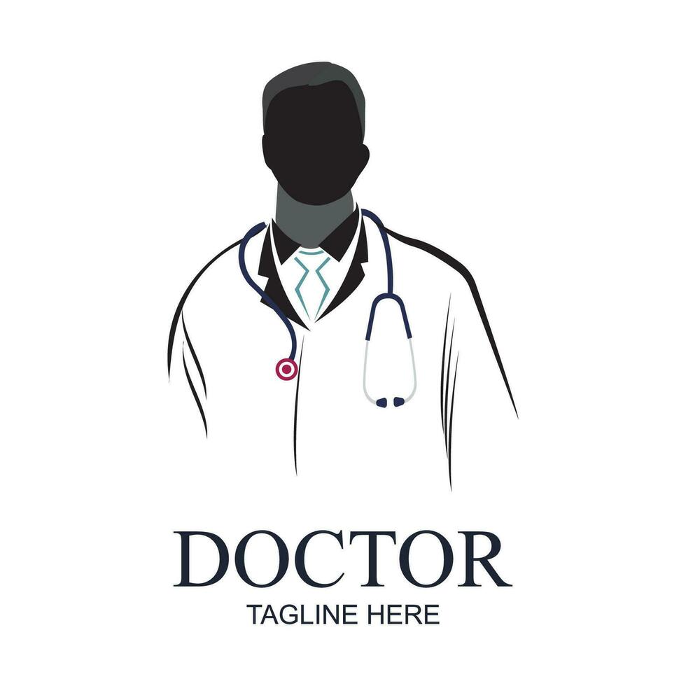 Medical Doctor, Doctor Icon with Stethoscope Sign. Editable Vector Symbol Illustrations, doctor and medical personnel logos and symbols