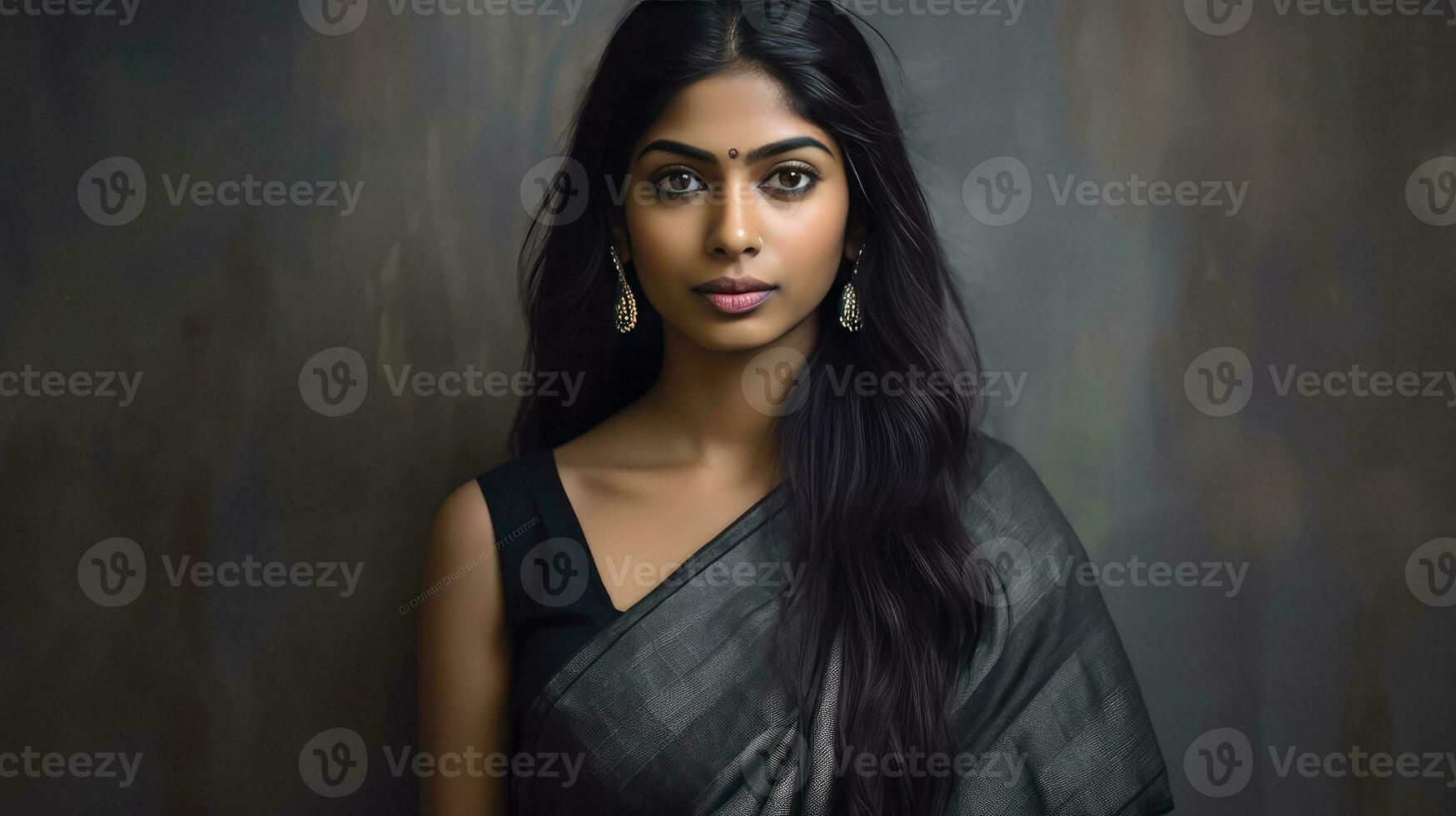 AI generated South Asian Woman with Dark Hair photo