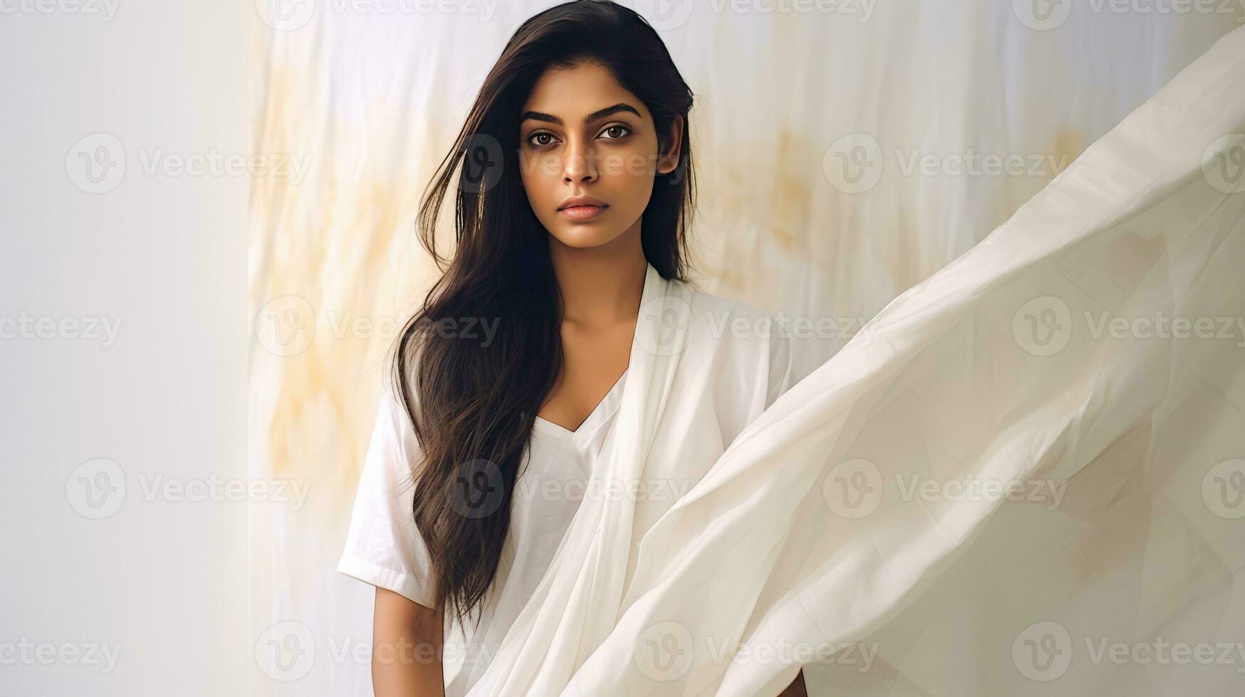 AI generated A woman with beautiful hair photo