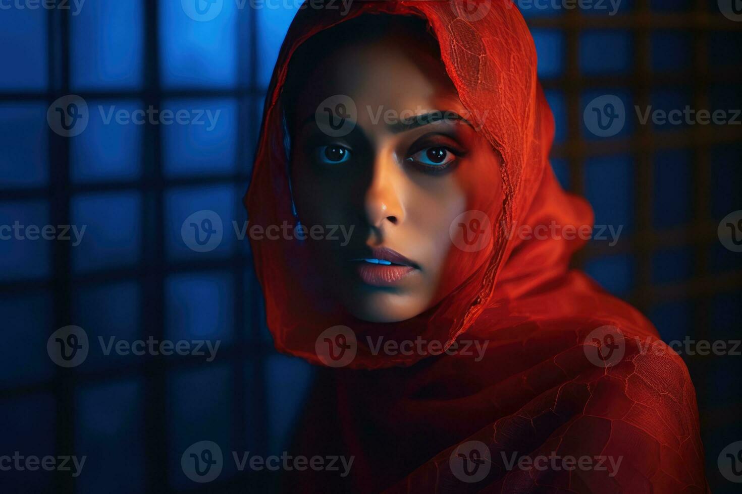 AI generated The Enigma of the Veiled Woman photo