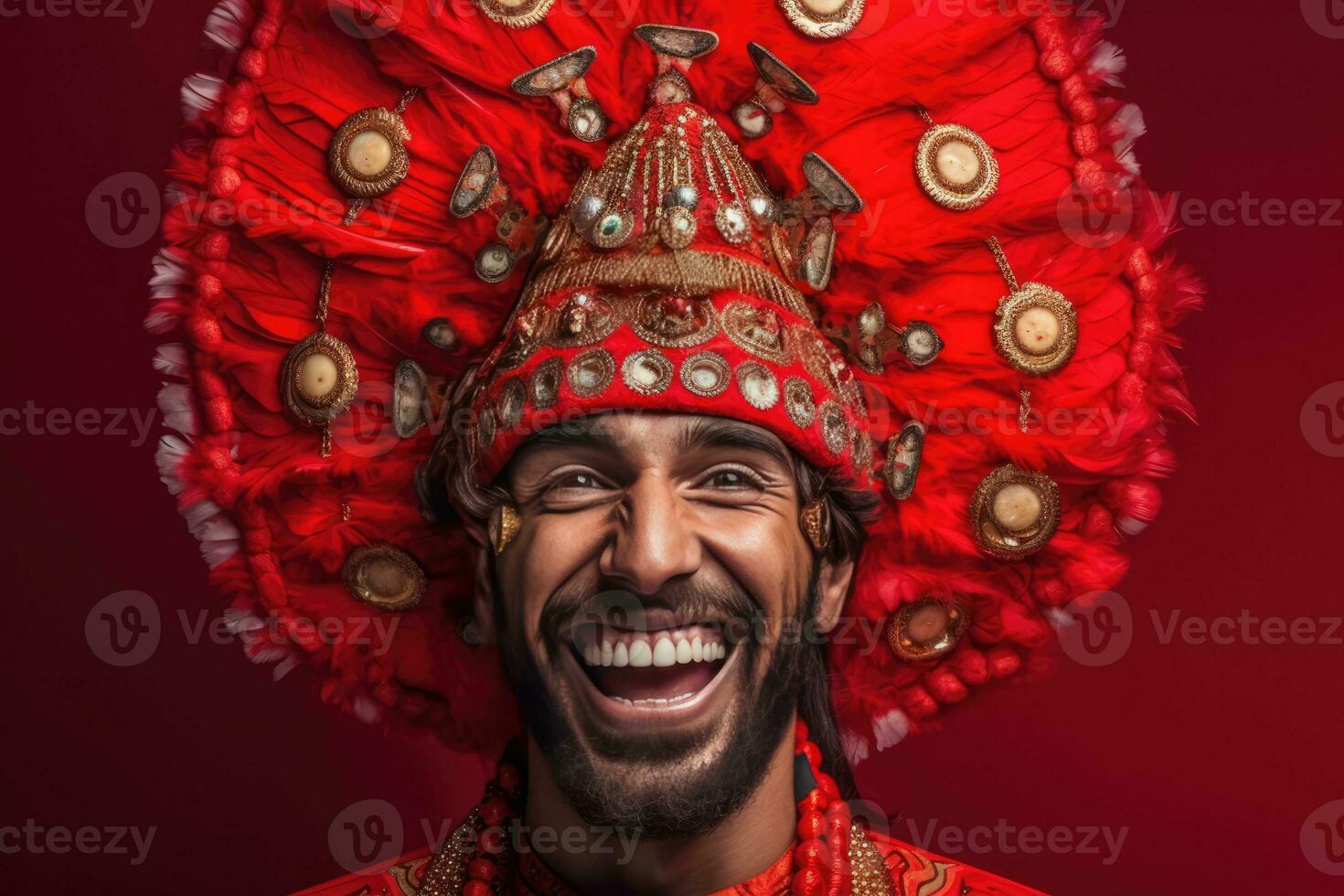 AI generated The Happy Indian Man with the Colorful Turban photo