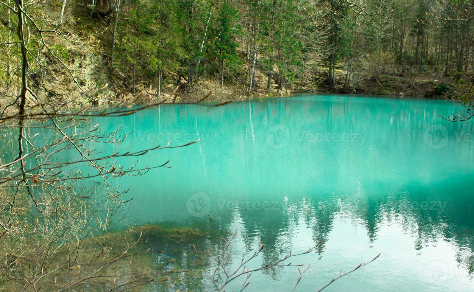 A beautiful turquoise lake. One of the four mountain lakes called Kolorowe jeziorka photo