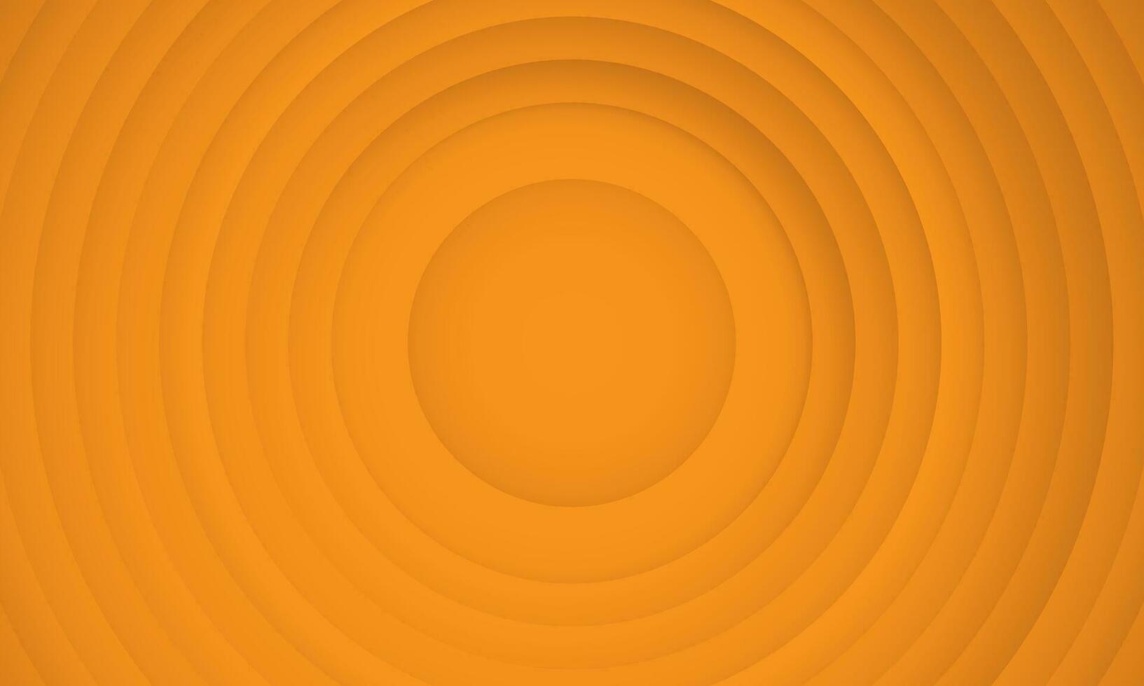 Abstract circle layers texture on orange background with shadow. vector