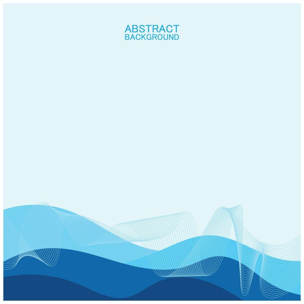 diseño de fondo de onda de playa abstracto con combinación de vector azul, diseño de concepto para portada de libro, papel tapiz, piscina, marina, lago