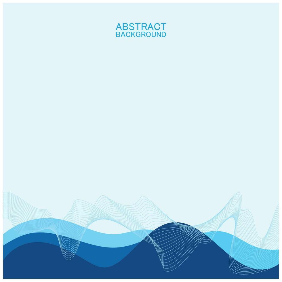 diseño de fondo de onda de playa abstracto con combinación de vector azul, diseño de concepto para portada de libro, papel tapiz, piscina, marina, lago