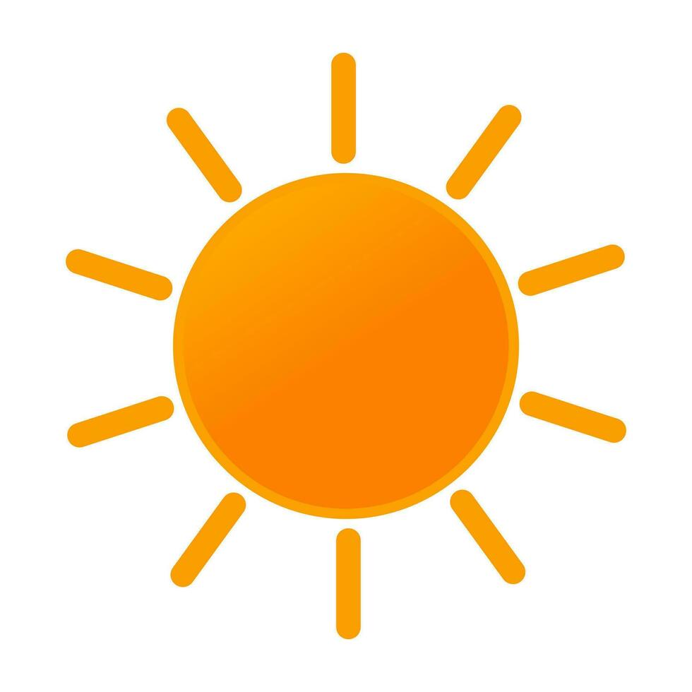 Sun vector icon design, good for website, social media, mobile app and UI illustration