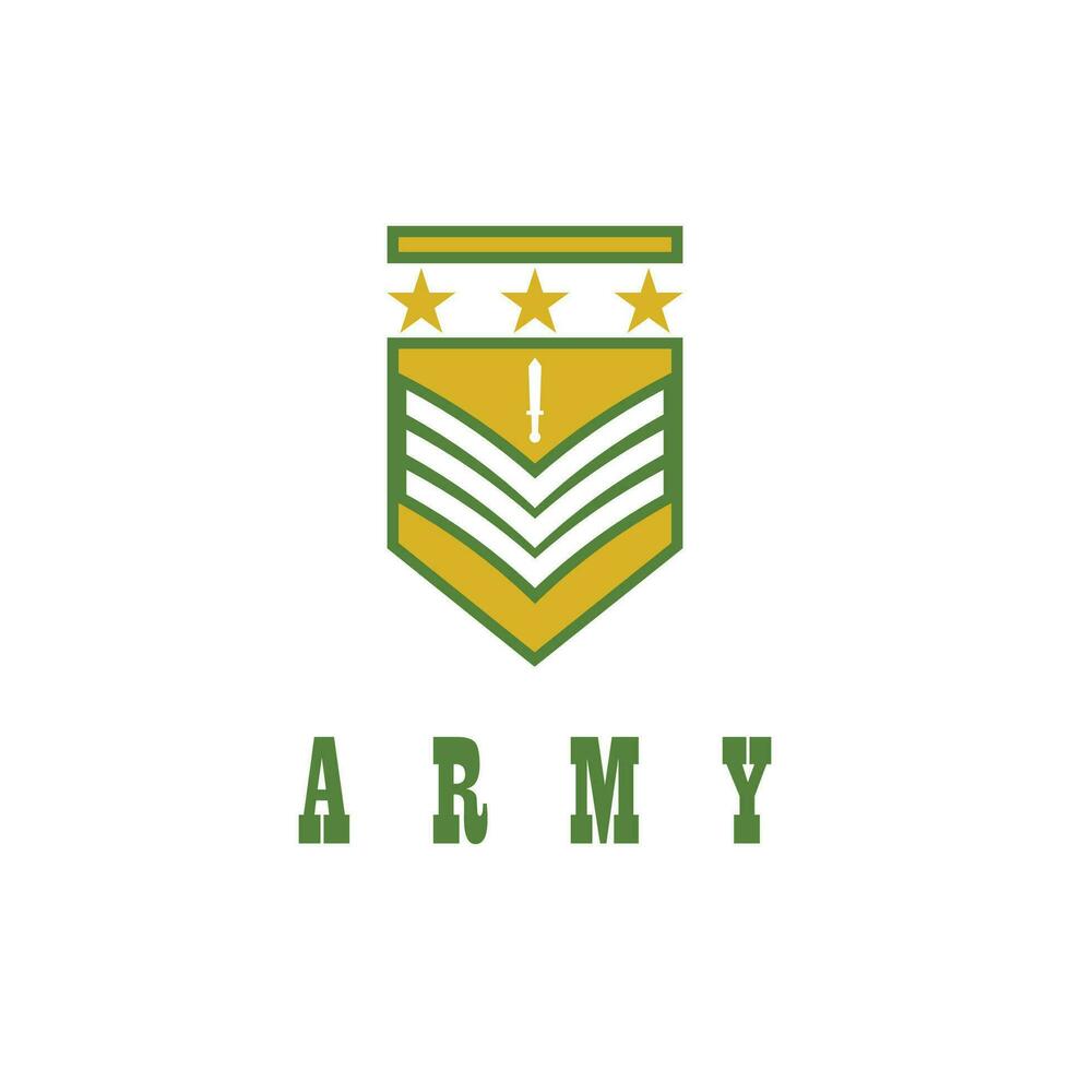 Ejército logo vector militar modelo símbolo diseño