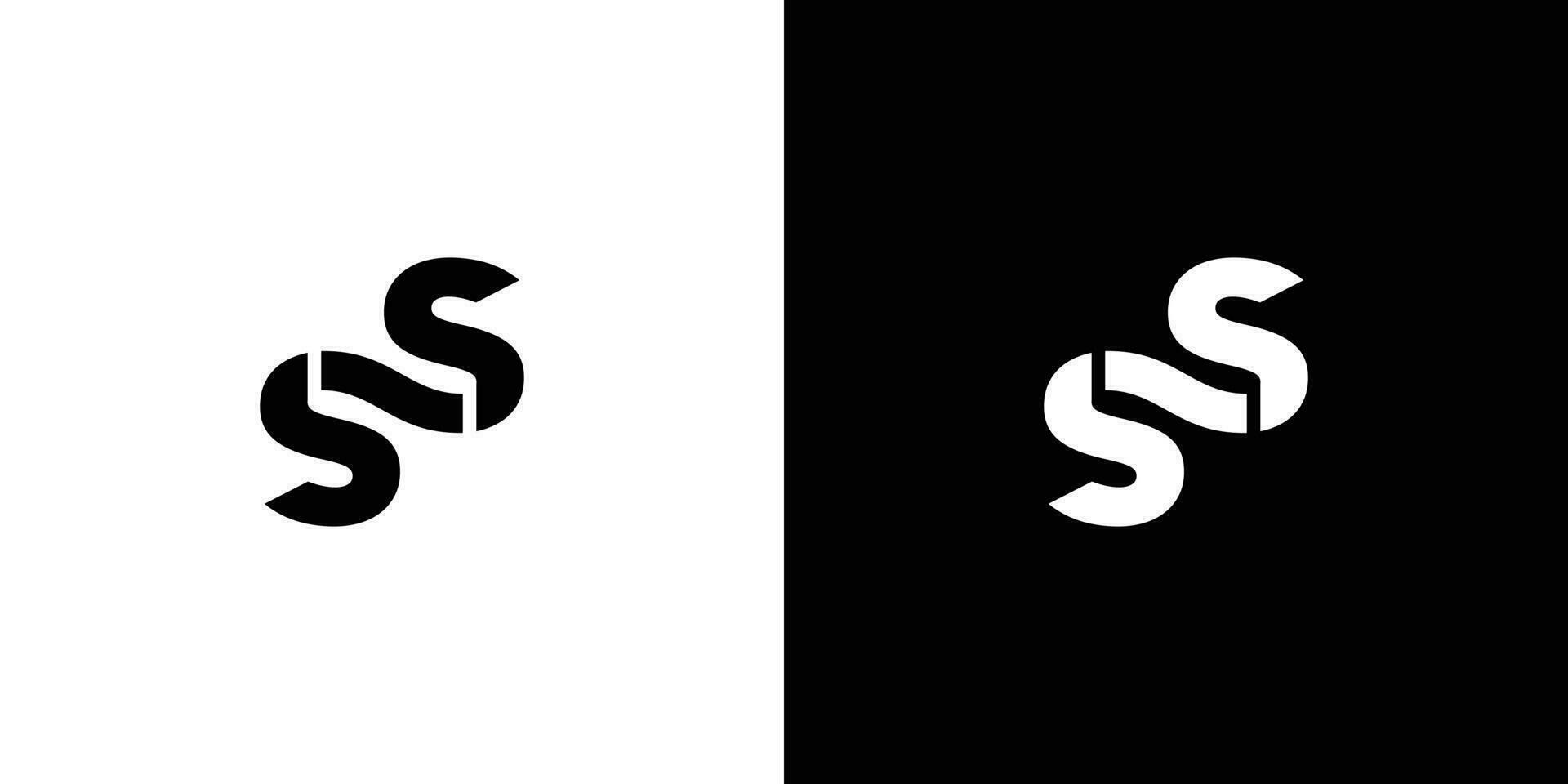 Modern and unique letter SS initials logo design vector