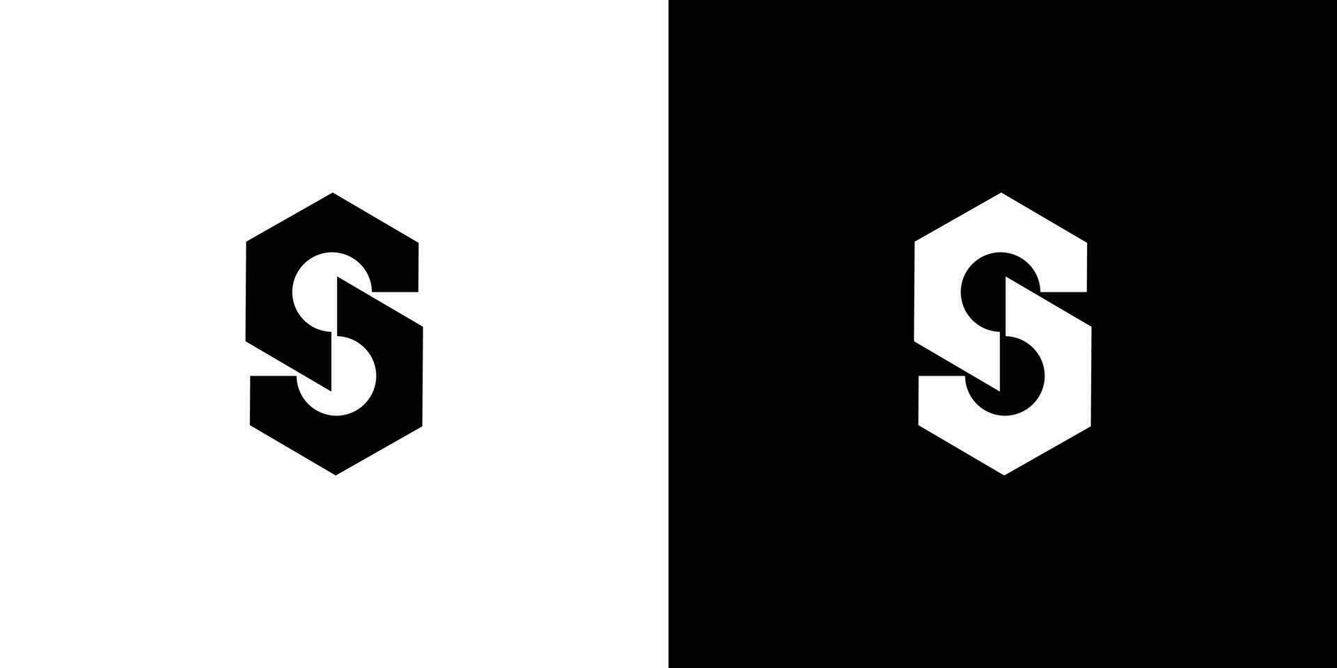 Modern and unique letter S initials logo design vector