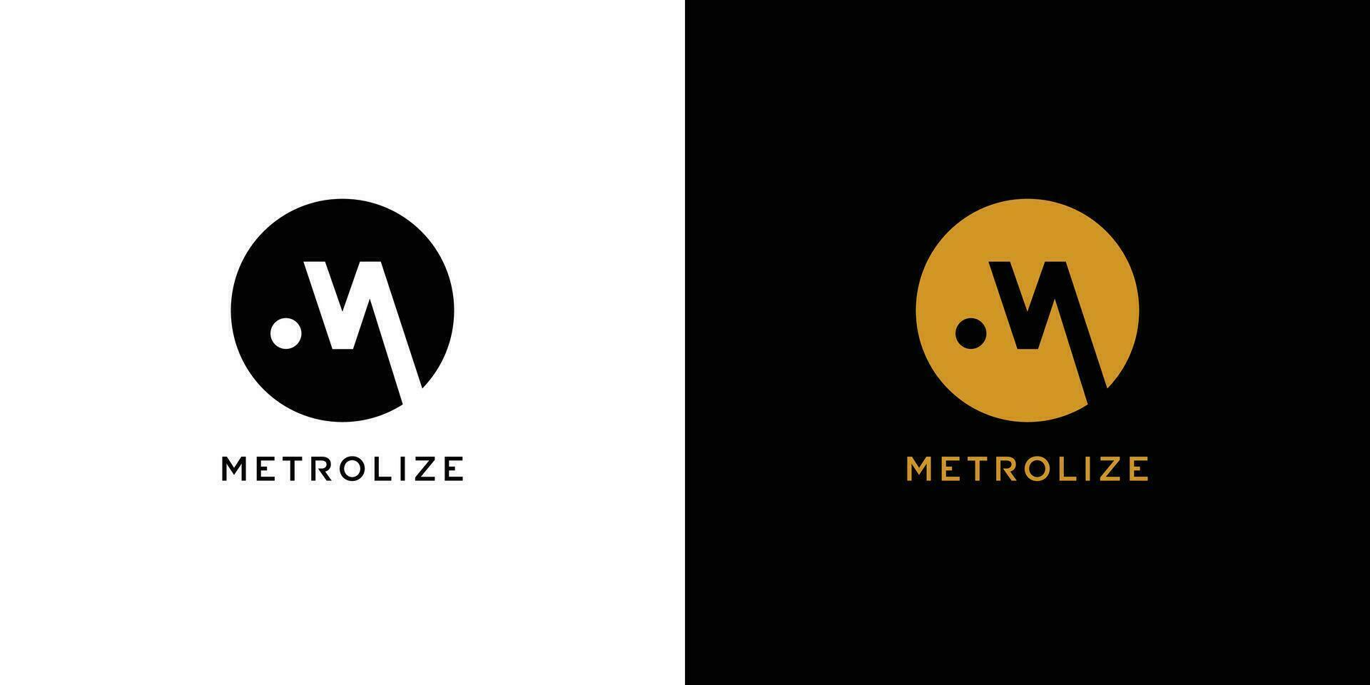 Modern and unique letter M initials logo design 2 vector