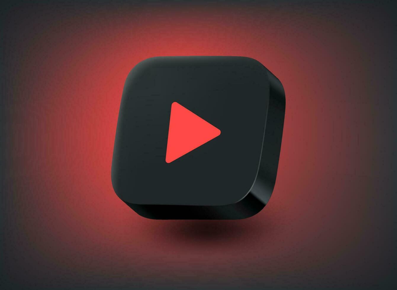 Internet player app concept. Vector 3d illustration