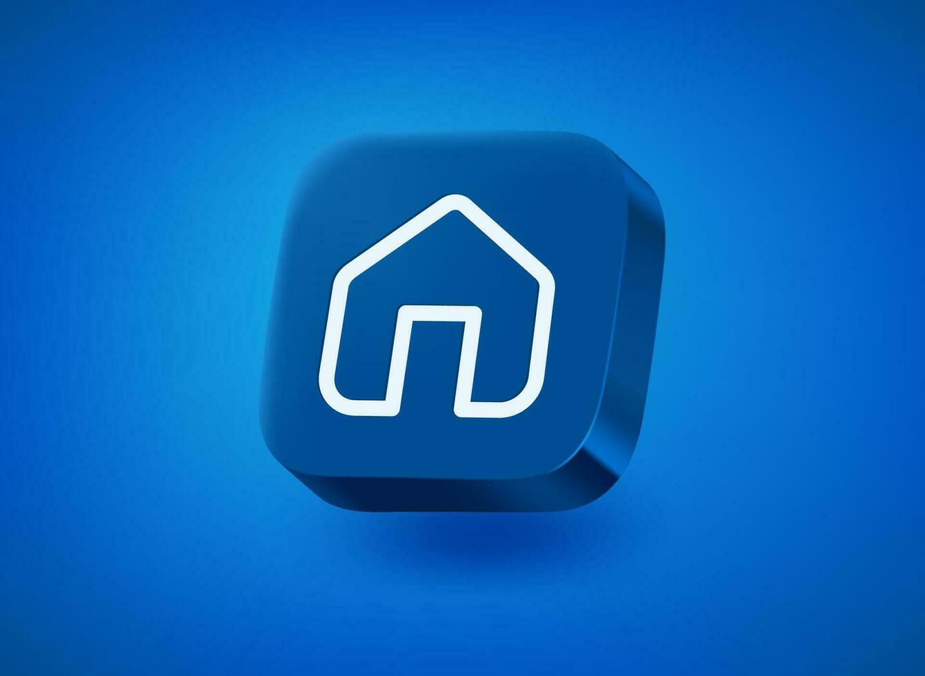 Home icon. Vector 3d illustration of app button