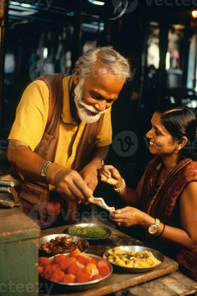 AI generated A Man and a Woman Measure Out Spices in a Cooking Session photo