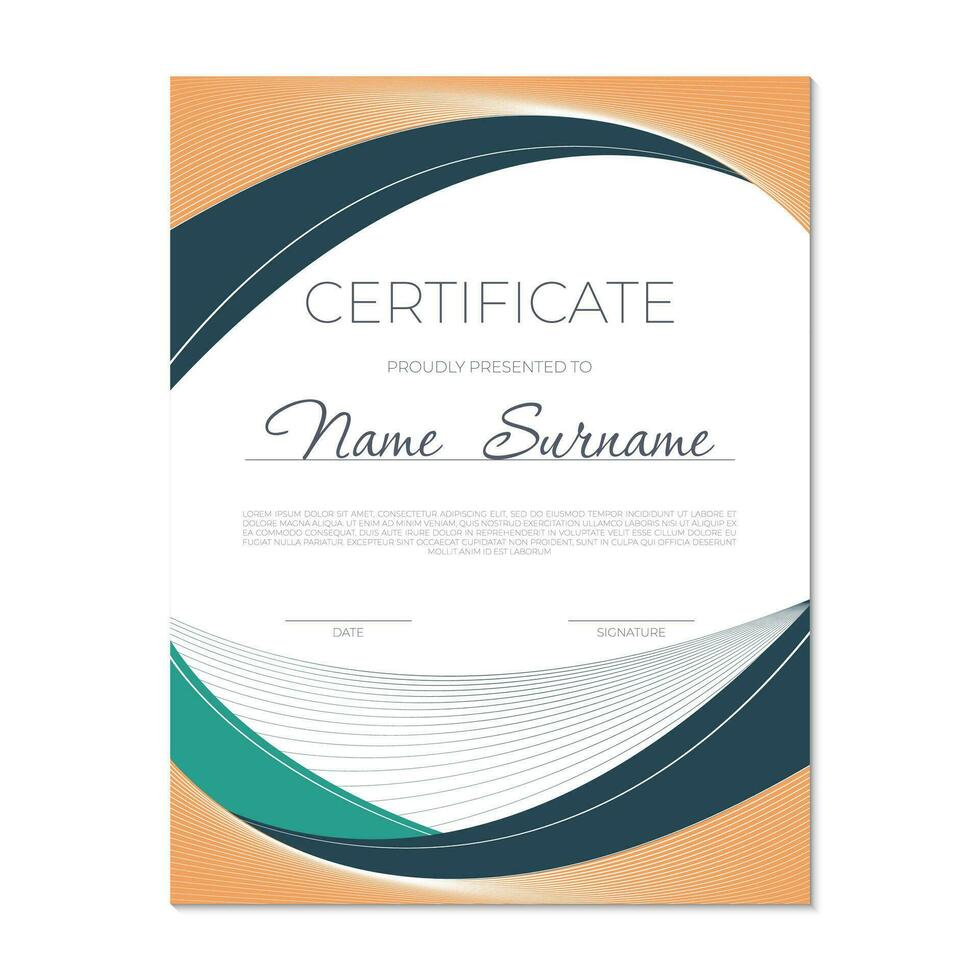 plantilla de diseño de certificado vector