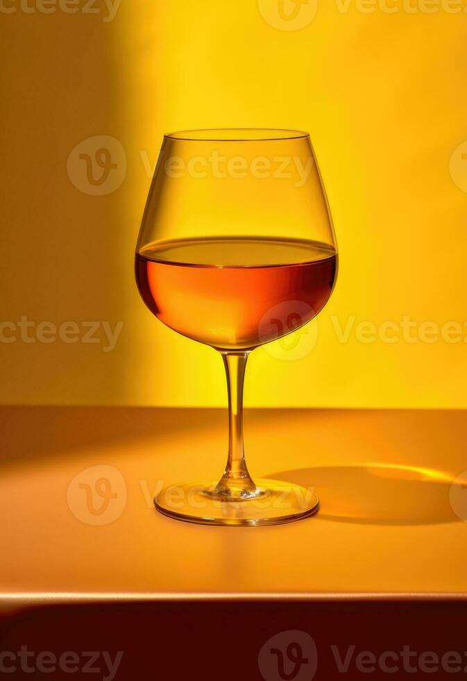 ai generado vaso de destilado espíritu o vino foto