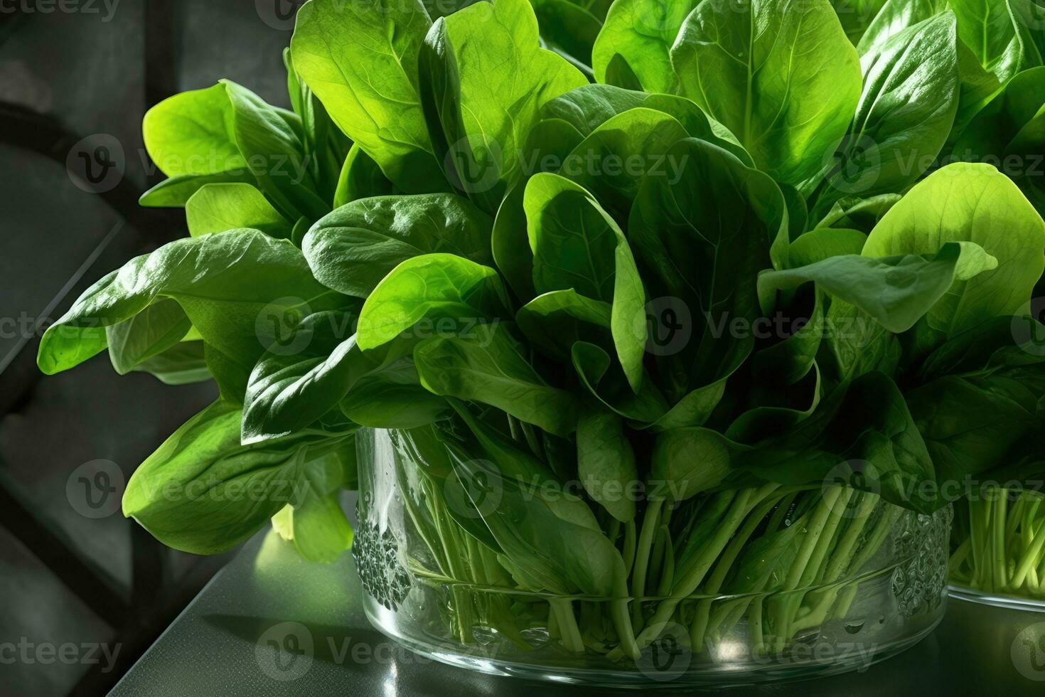 AI generated Fresh and Green  A Vase Full of Sprouts photo