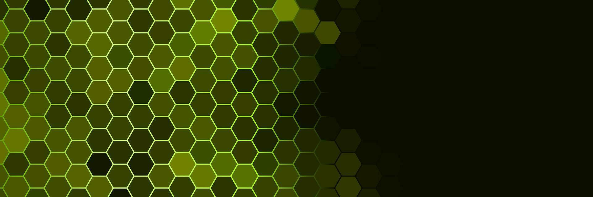green geometric background with glowing lines vector
