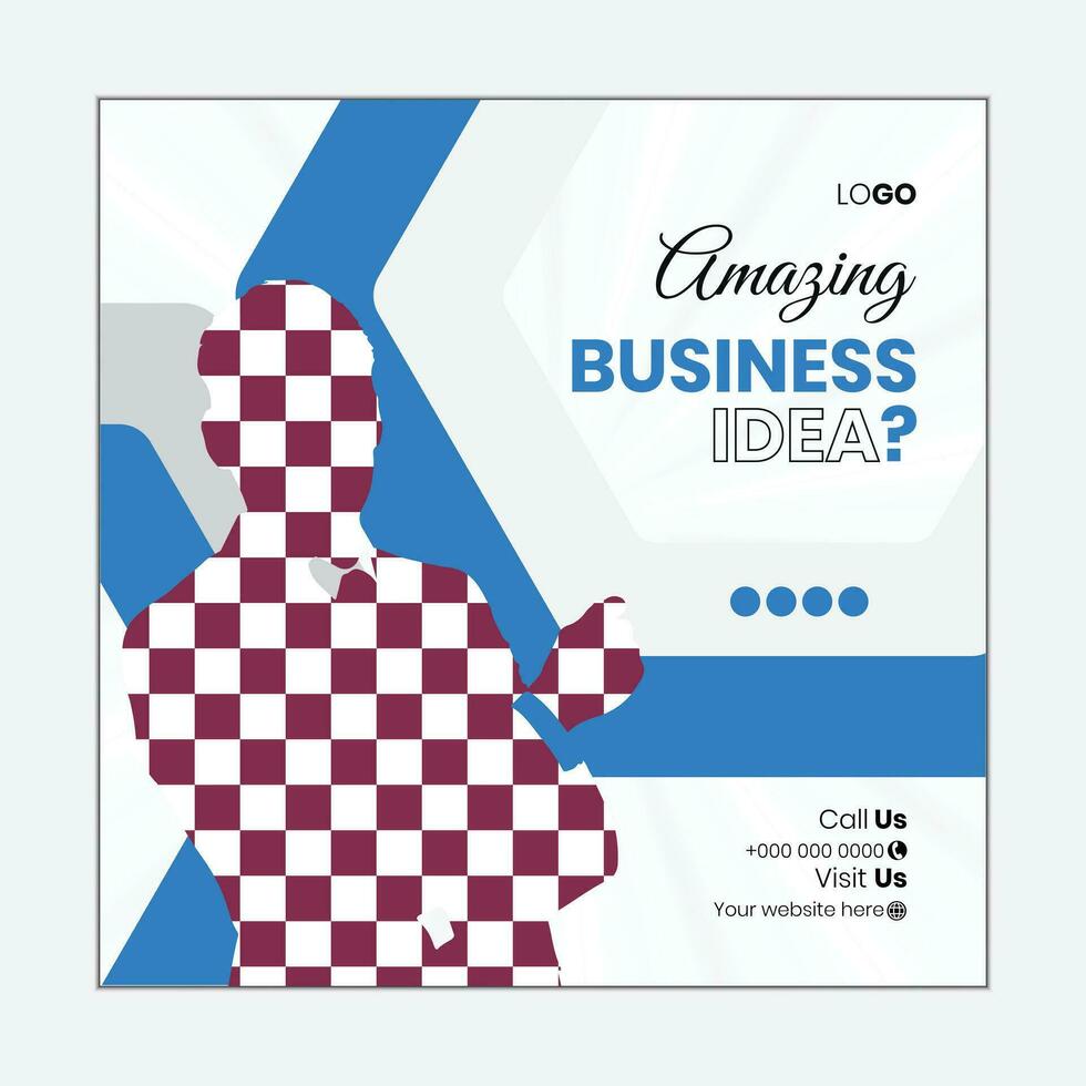 Digital marketing social media post template. vector