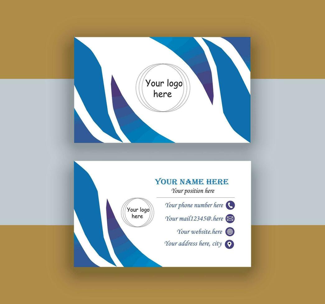 Clean professional visiting card template. vector