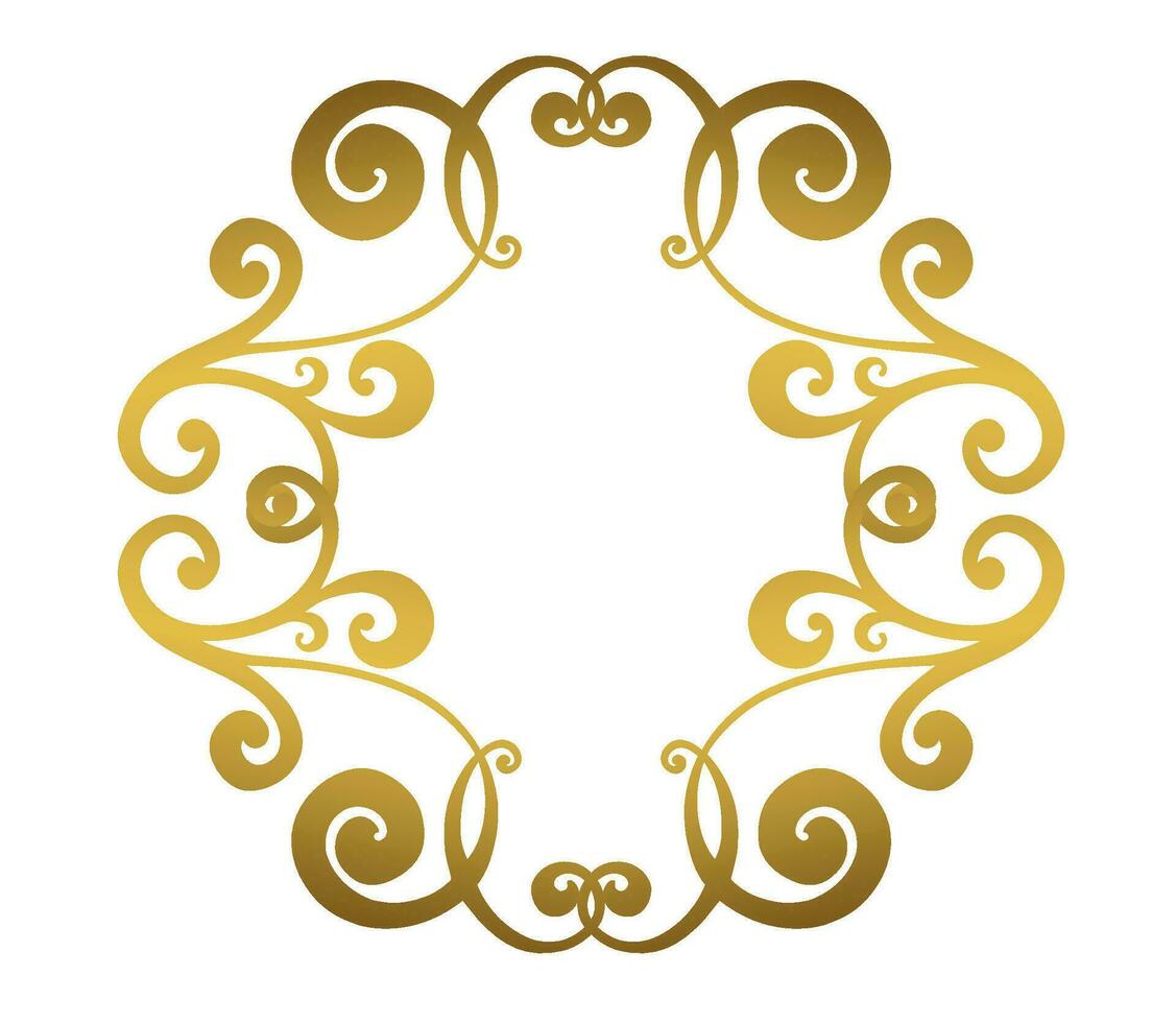 Damask vintage baroque scroll swirl. Victorian monogram heraldic shield swirl. vector