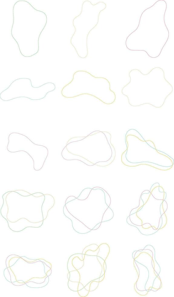 Abstract Liquid Outline Shape vector
