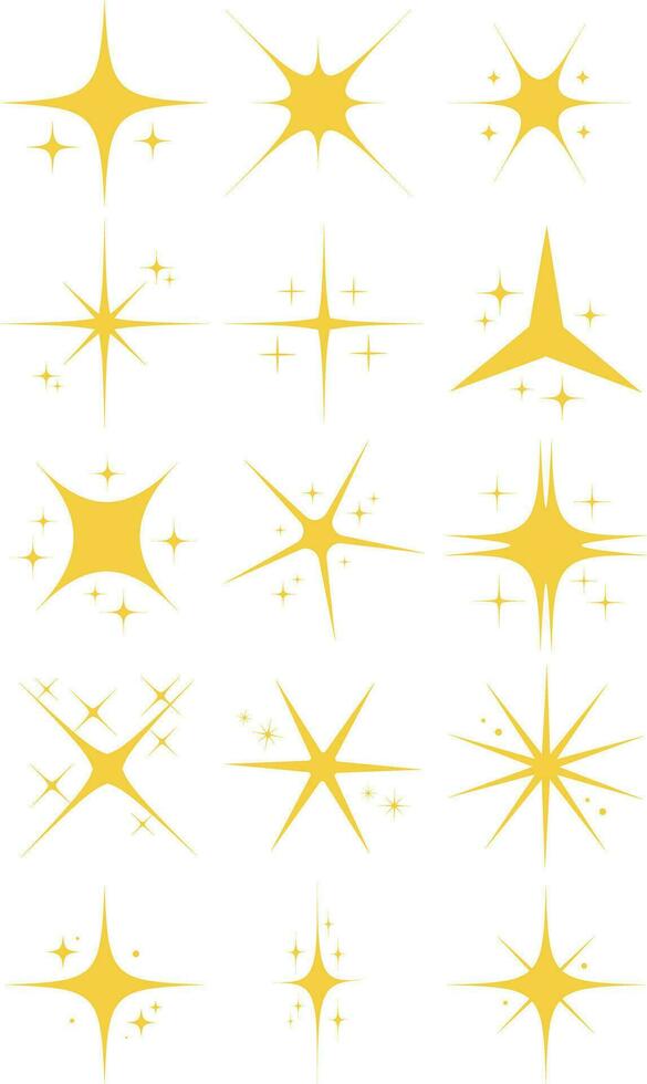 Yellow Sparkle Star vector