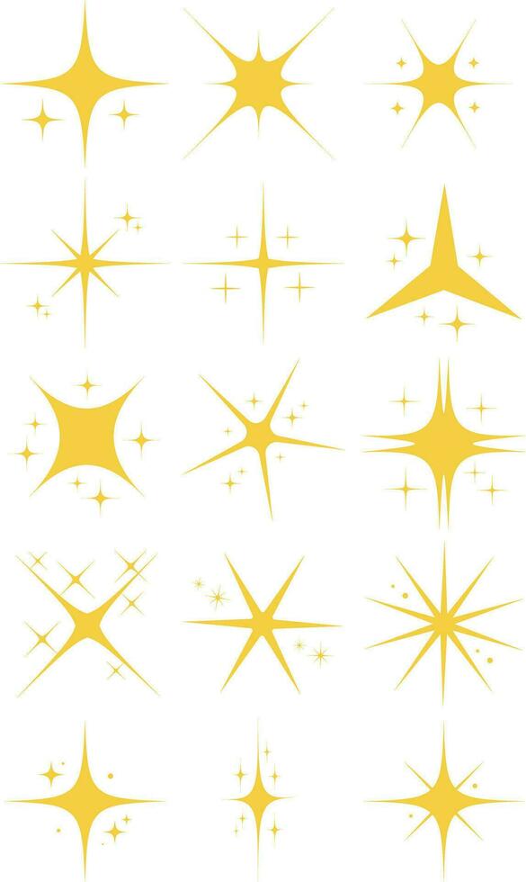 Yellow Sparkle Star vector