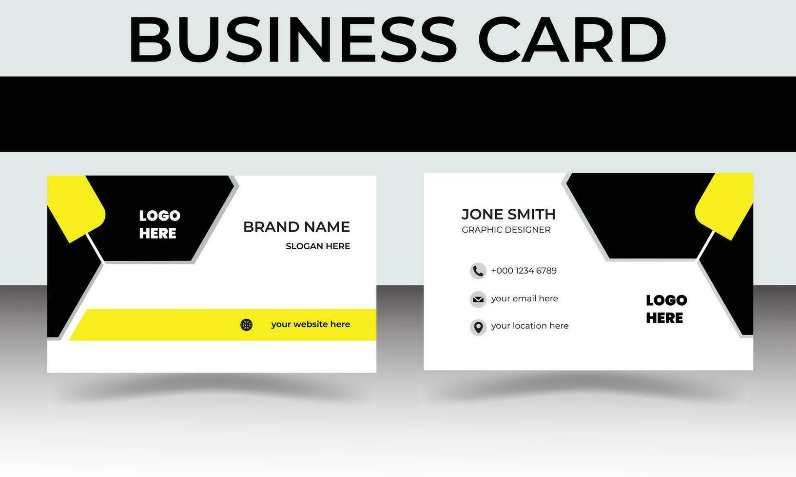 modern vector modern business card design for business and personal use