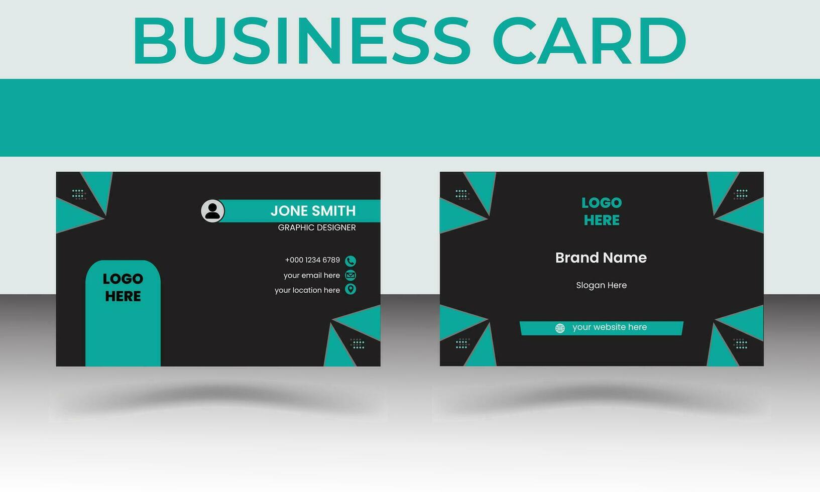 free modern vector professional business card design template
